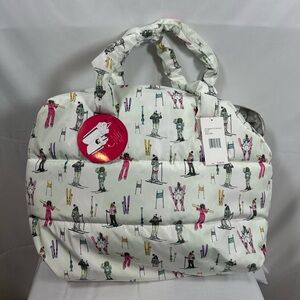 Betsey Johnson White Ski Girl Weekender Tote
